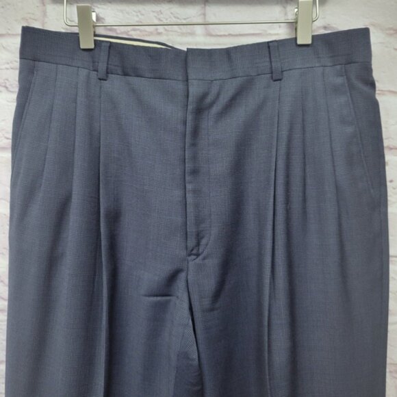 Givenchy Monsieur Wool Suit No Size Micro Houndstooth Jacket Pants Midnight Blue - Picture 3 of 9